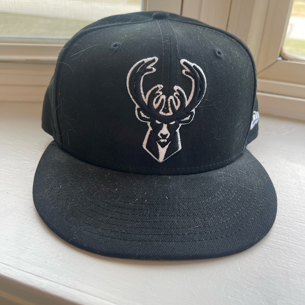 Milwaukee Bucks NBA 9 Fifty SnapBack Adjustable Baseball Cap Black